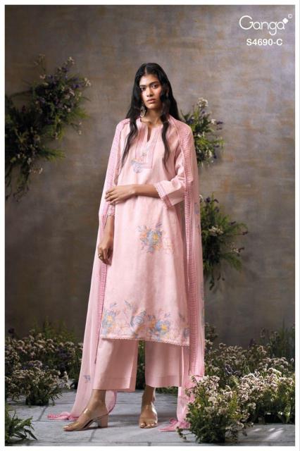 Ganga ahaana 4690 cotton dress materials wholesale market in india